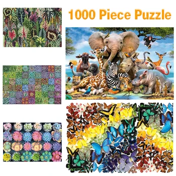 

1000 Pieces Paper Puzzles Adults Kids Jigsaw Puzzles Floor Puzzle Animal Puzzle For Intellectual Game Learning Education Toys