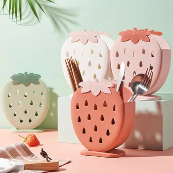 

Household Plastic Chopstick Cage Drain Standing Kitchen Cage Chopstick Holder Plastic Holder Strawberry Chopsticks Box