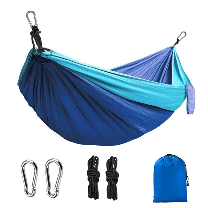 

Camping Hammock Double & Single Portable Hammocks with 2 Tree Straps Lightweight Nylon Parachute Hammocks for Backpacking Trave