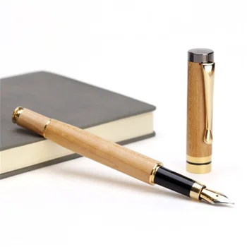 

Wooden signature pen business gift male and female baozhu pen desktop office supplies maple signature neutral pen