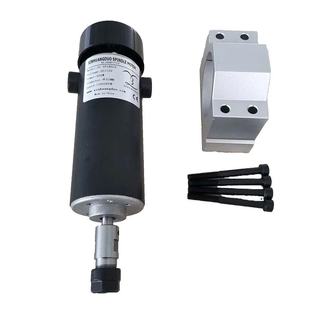 500W ER11 CNC шпиндель 500 Вт ER11 цанговый 52 мм Диаметр DC Малый 0,5 кВт с воздушным охлаждением мотор шпинделя для гравировки фрезерный шпиндель с бесплатным scre - Цвет: 500W ER11