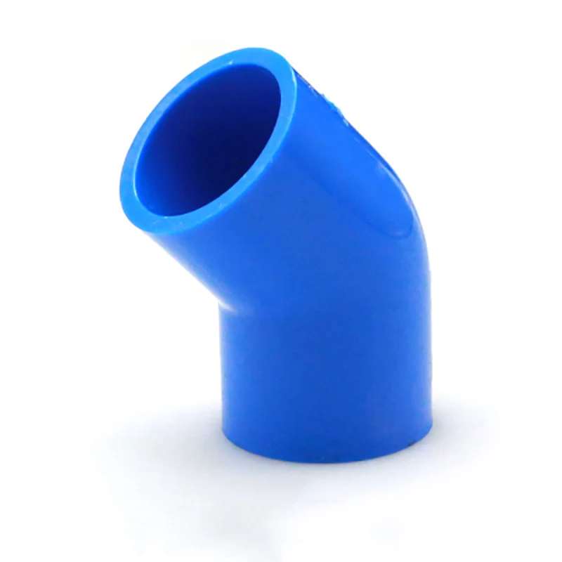PVC Water Supply Pipe Fittings Blue Straight Elbow Solid Equal Tee Four