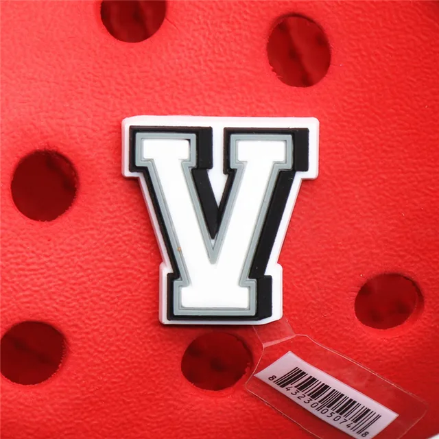 Original PVC Shoe Buckle Accessories DIY Combination English Alphabet Shoes Decoration Jibz for Croc Charms Bracelets Kids Gifts U165-V