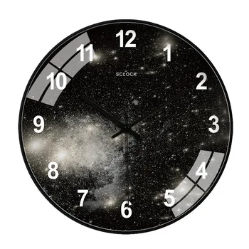 

Starry Sky Wall Clock Trendy Household Living Room Decoration Quartz Wall Clock 12 Inches Watch Modern Style Nordic Space G118