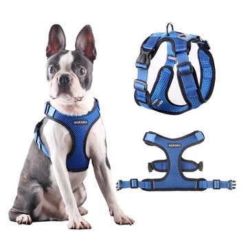 

Pet Products Quick Release Nylon Dog Harness Vest Breathable And Comfortable Dog Harness Straps Small Medium Dogs French Bulldog