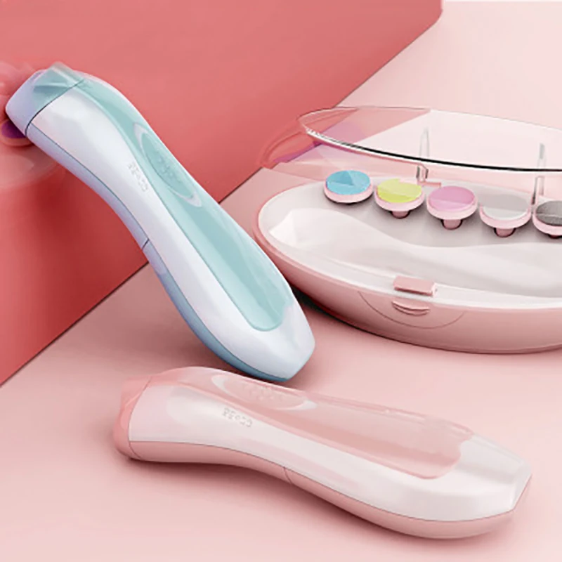 

Baby Multi-function Electric Nails Care Mommy One Button Two-way Rotation with Light Nail Clipper Kids Safe Ultra-quiet Trimmers