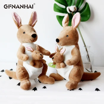 

1pc 36cm Cute Creative Mother and Child Kangaroo Doll Plush Toy Soft Stuffed Plush Doll Baby Children Birthday New Year Gift