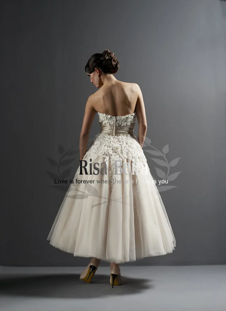 Vestido de noiva Пышная юбка Милая Короткая расшитая бисером размера плюс сексуальное водное кружево уникальные свадебные платья часть платье для выпускного подружки невесты