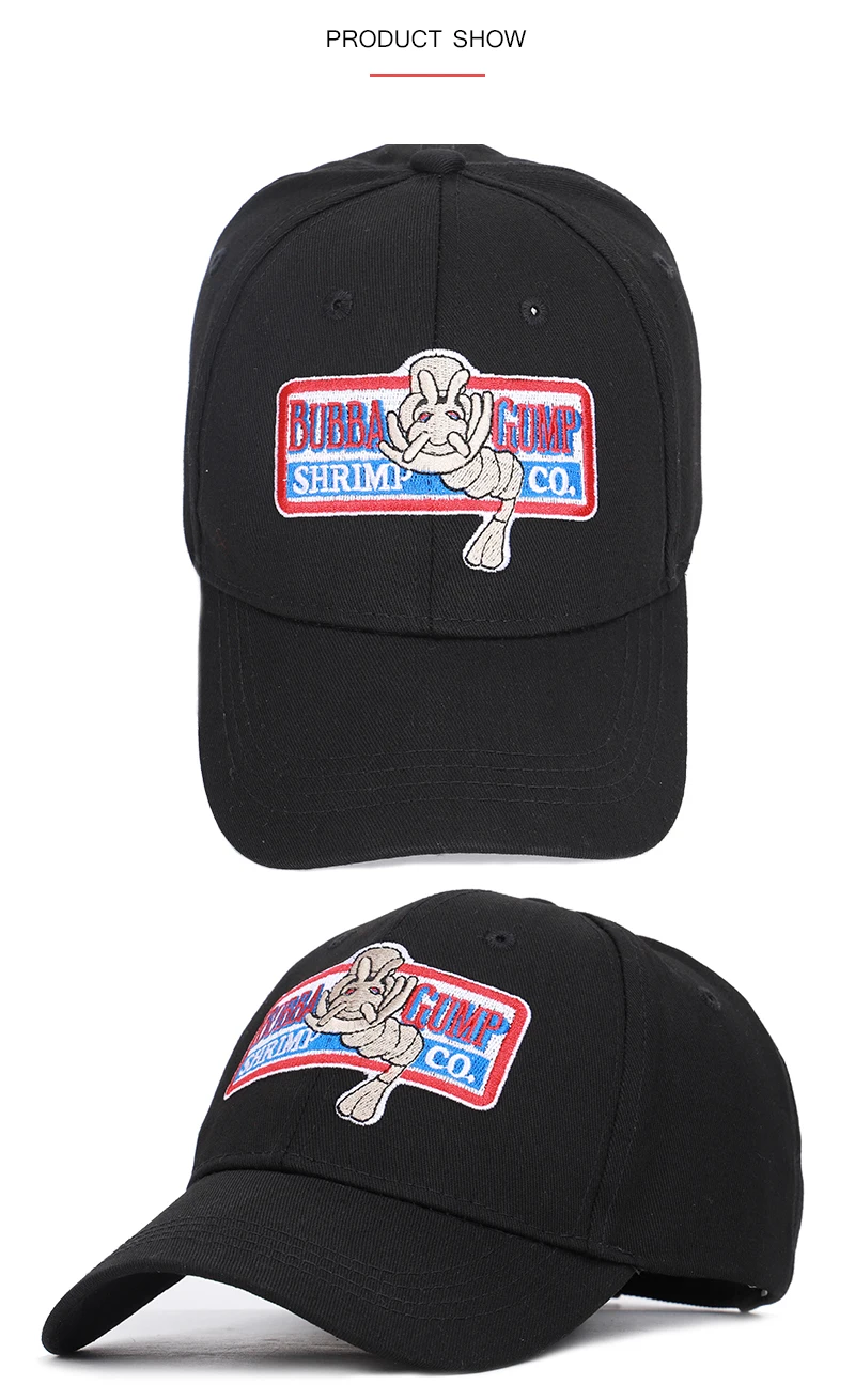 Trend Retro 1994 Bubba Gump Shrimp CO. Baseballmütze Forrest Gump Cosplay bestickte Snapback Cap Männer und Frauen Sun Sport Hüte – Detail 4