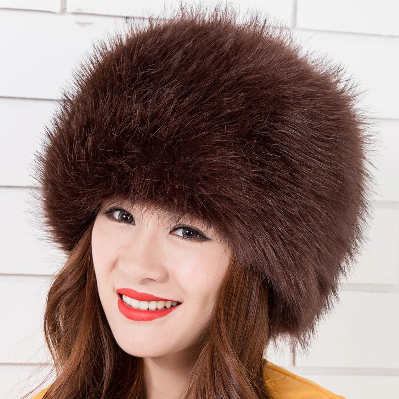Faux Fur Cossak Russian Style Hat 
