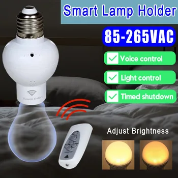 

Infrared Wireless Remote Control Lamp Holder Dimmable Timer Bulb Cap Socket Lamp Base For Corridor Stairs Indoor Night Light