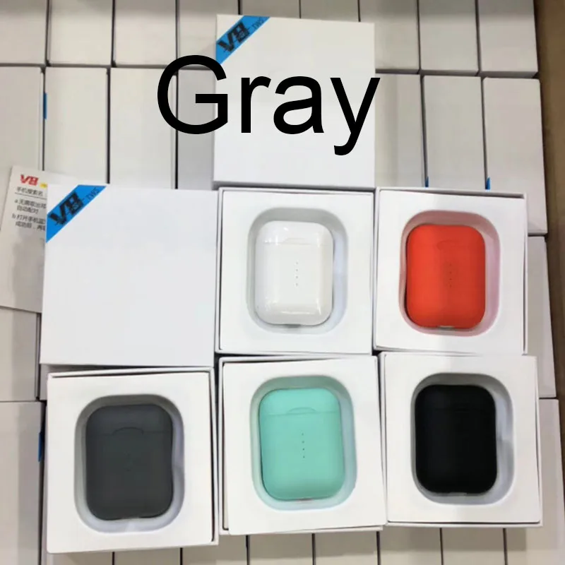 Gray Earphones V8 tws Bluetooth наушники всплывающие окна Беспроводные наушники с сенсорным управлением бас стерео гарнитура Мини наушники PK I10 I12 I500 10 шт - Цвет: Gray Earphones