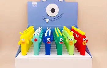 

silica creative Monster gel pen cartoon school student gel ink pen office stationery black writing pen promotion pen 48pc/lot