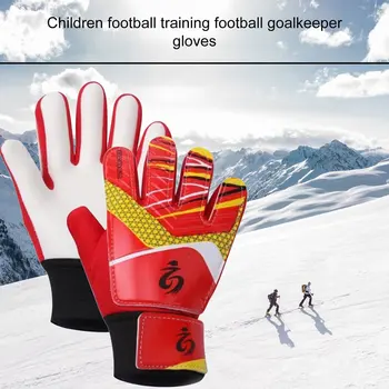 

Thicken Non-slip Rubber Football Goalkeeper Gloves Goalie Children Soccer Finger Bone Protection Guard Gloves