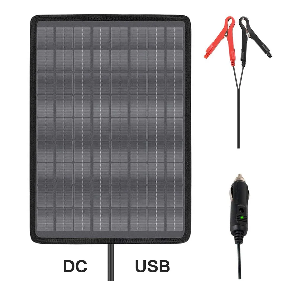 10W Solar Battery Trickle Charger Maintainer Renogy Solar, 59 OFF