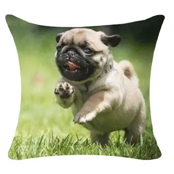 

Printed Dog Pug Elk Cat Anchor Linen Cushion Cover Throw Pillow Case - 5