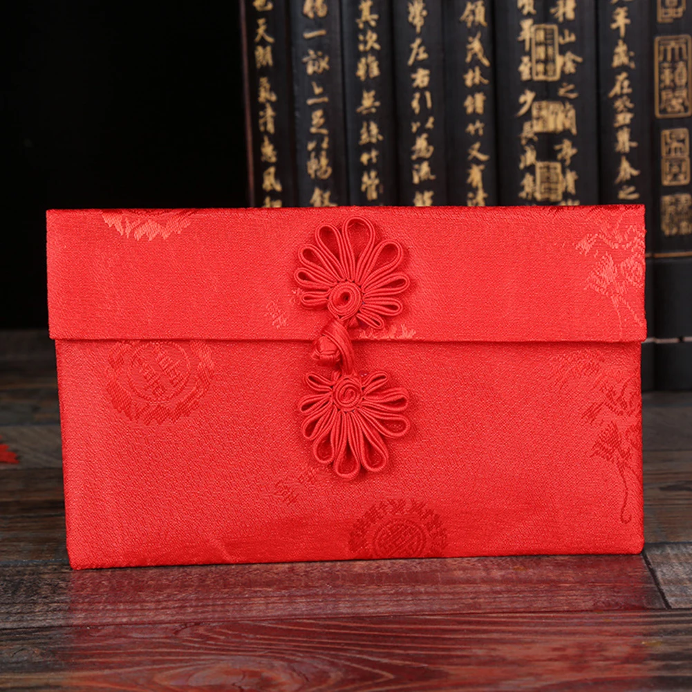 

Silk Red Envelopes Chinese New Year Hongbao New Year Lucky Pocket For New Year Christmas Wedding Luxury Splendid Element Gift