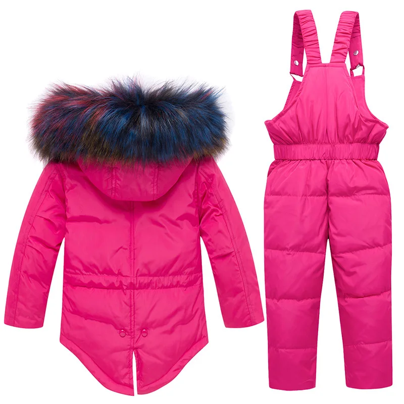 30 градусов, зимняя одежда для девочек, теплые комбинезоны для малышей, комплекты одежды, лыжные костюмы, детская парка, пуховики, пальто, брюки, комбинезон