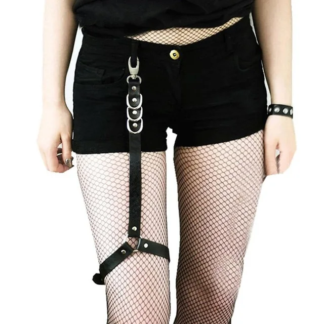 Модный сексуальный пояс для тела, пояс для женщин в стиле панк, готика, пояс для ног, подвязки на ногу, ремни для нижнего белья, ремни для связывания - Цвет: Black A