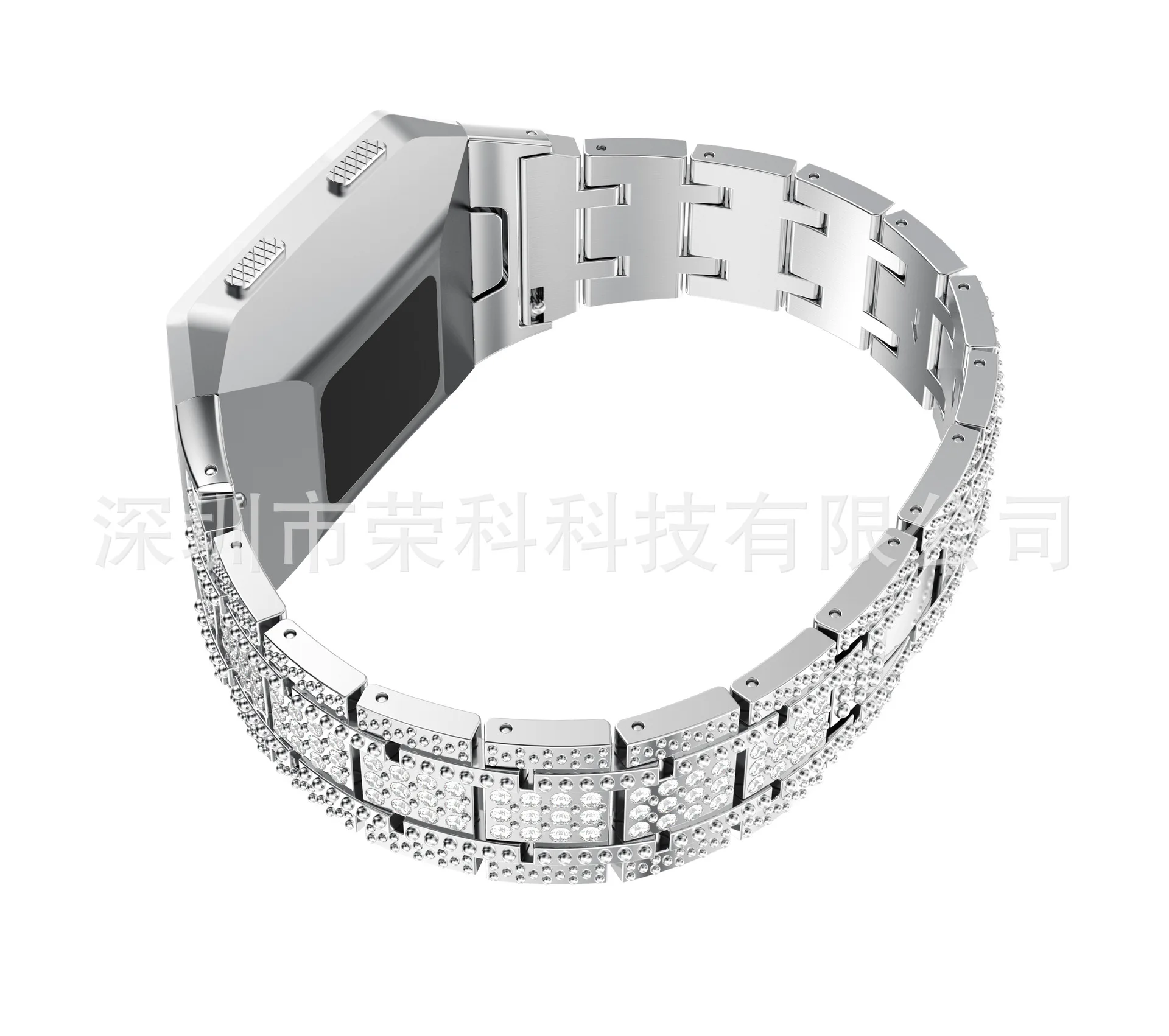 Подходит для Fitbit Ionic Middle Diamond Set wu zhu стальной ремень Ionic wu zhu Crystal ремешок для часов из нержавеющей стали