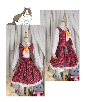 

Hot Game Touhou Project Kazami Yuka Cosplay Costume Cute Red Plaid Skirt Full Set Female Role Play Clothing S-XXL In Stock
