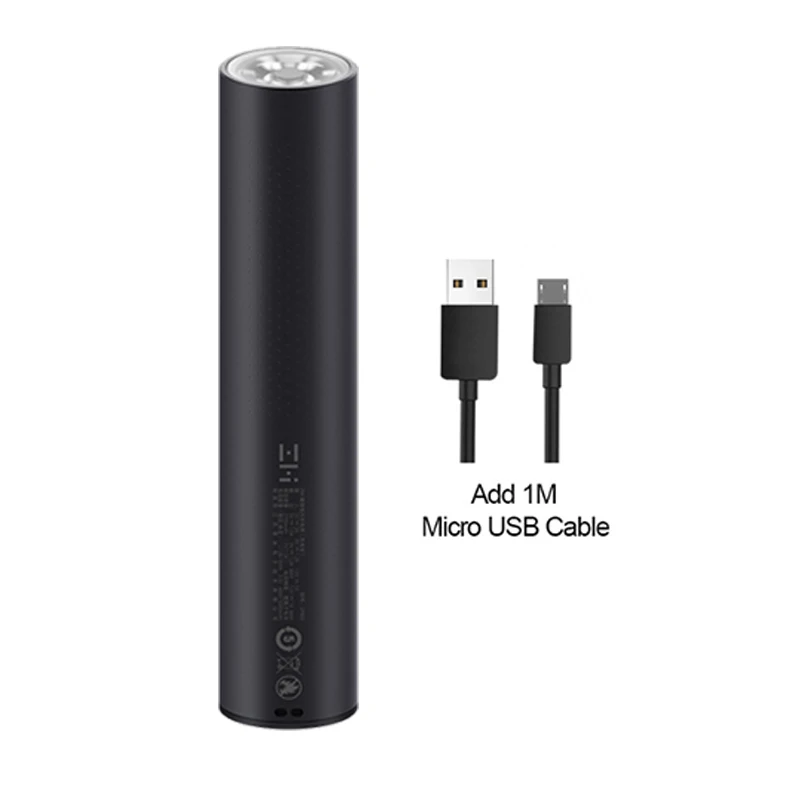 add micro usb cable ZMI LPB02 портативный мощный флэш-светильник 5000 мАч Внешний аккумулятор IPX6 Водонепроницаемый аварийный SOS наружный МОЩНЫЙ СВЕТИЛЬНИК - Цвет: add micro usb cable