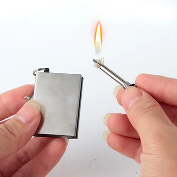 

Tourist Flint Free Fire Starter kerosene Match Lighter Thousands Of Times Matches Keychain Lighter Outdoor Camping Survival Tool