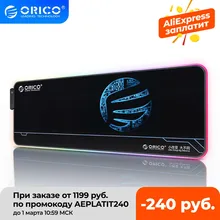 ORICO Large LED RGB Gaming Mouse Pad 2M gomito cavo dati USB Mousepad Gamer Computer tastiera Pad Mat per Overwatch Pubg Dota 2