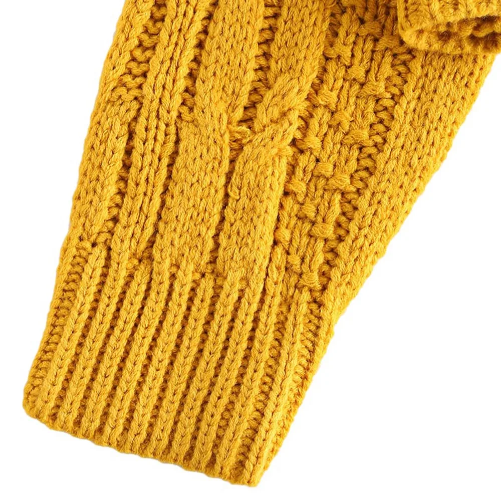 ZAFUL толстый вязаный с открытыми плечами свитер с вырезом и длинными рукавами свободные полосатые женские пуловеры эластичные осенне-зимние теплые