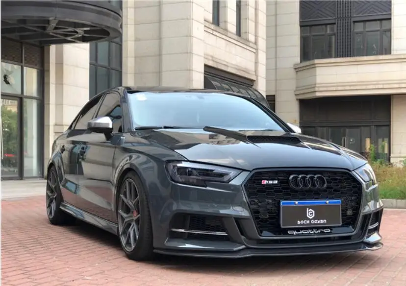 A3 S3 настоящий карбоновый автомобильный передний бампер для губ разветвитель диффузор спойлер для Audi A3 S3 Sline