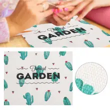 Ручной держатель моющийся льняной коврик для ногтей портативный держатель для рук с рисунком кактуса коврик Маникюрный Инструмент Маникюрный Стол