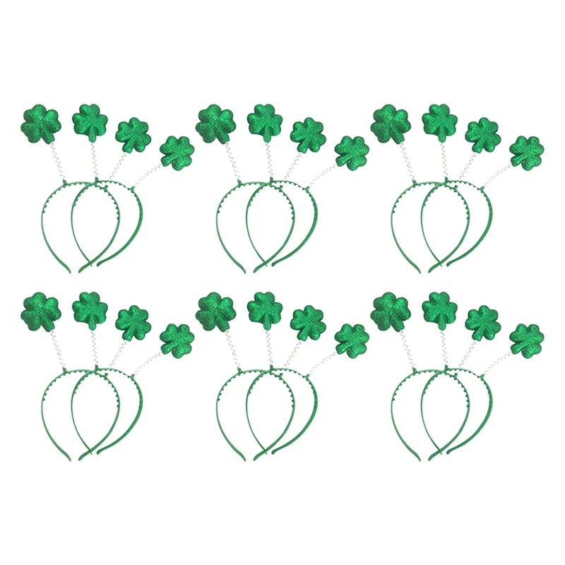 

St Patrick's Day Headband Shamrock Head Boppers Hats St Patrick's Day Decorations 12Pcs