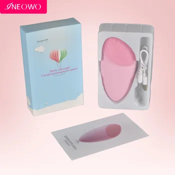 

Wireless Charge Electric Face Washing Massage Brush Waterproof Silicone Facial Deep Cleansing Vibration Brush