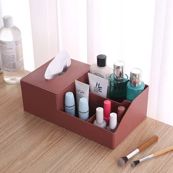 

Creative Household Tissue Box Multi-function Desktop Sundries Storage Box Format Dressing Table Cosmetic Finishing Box