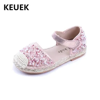 

New Children Sandals Girls Summer Rhinestones Princess Flat Beach Fisherman shoes Kids Baby Toddler Student Shoes 018