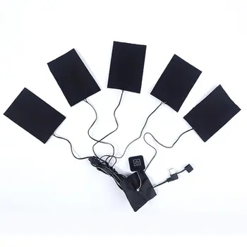 

5 in 1 heating piece Adjustable temperature USB electric heating Carbon Fiber Foldable Heated Pad waterproof clothes