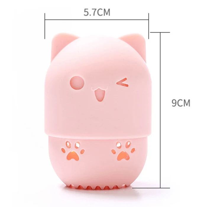 Makeup Sponge Holder Soft Silicone Cosmetics Blender Powder Puff Drying Holder Case 998