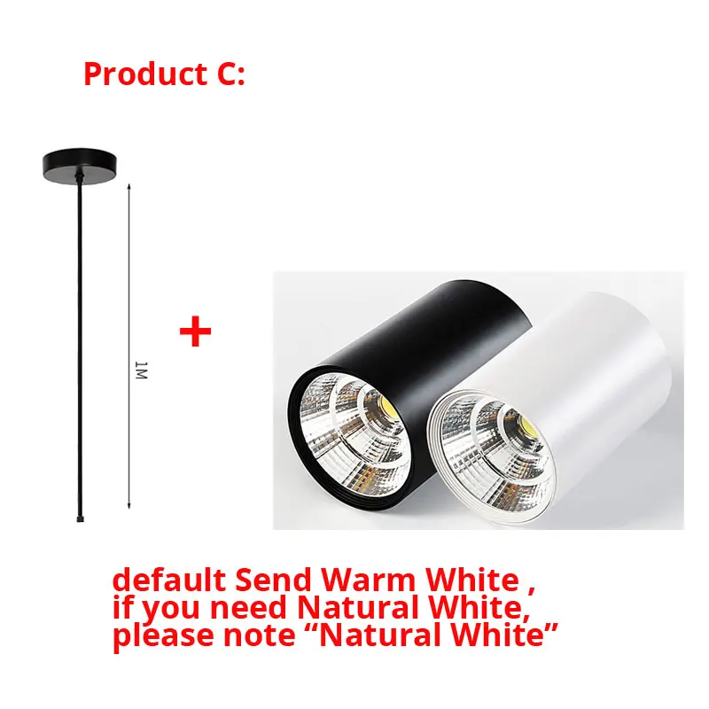 Warm White C Светодиодный потолочный светильник с регулируемой яркостью, 5 Вт, 7 Вт, 9 Вт, 12 Вт, 15 Вт, 18 Вт, потолочный светильник, светодиодный точечный светильник, 220 В, потолочный светильник, осветительные приборы - Испускаемый цвет: Warm White C