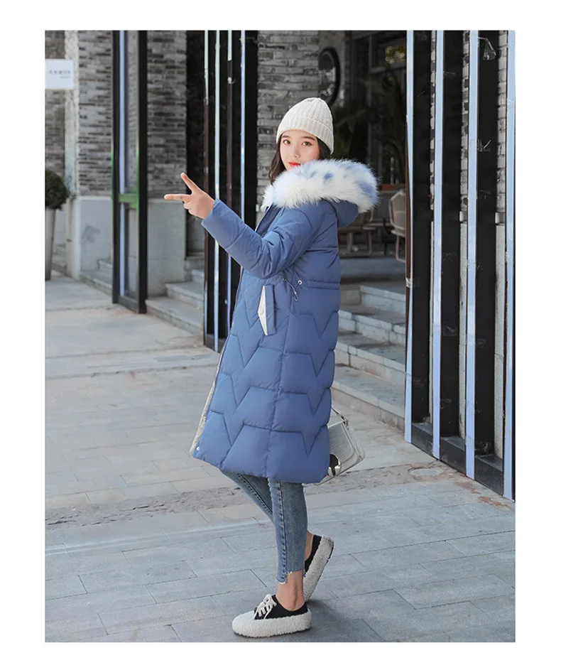 Winter Korean-style WOMEN'S Cotton Padded Clothing Women's Mid-length Large Size Fashion Loose Cotton-padded Jacket down Ja