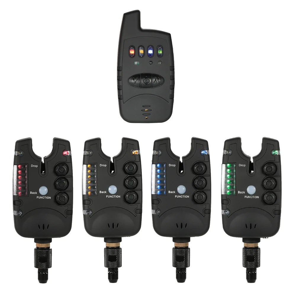 

Lixada Electronic Fishing Bite Alarm Set with 1 Receiver + 4 Transmitter Fishing Accessories