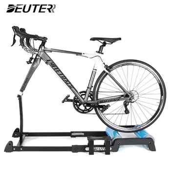 Rodillo para bicicleta de montaña o de carretera, accesorio de entrenamiento estacionario para interiores, con plataforma de equitación, rodillo para bicicleta