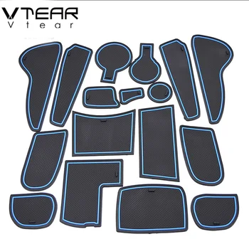 

Vtear For Hyundai Solaris mat Anti-Slip Door Groove pad anti slip gate slot Interior decoration car-styling acccessories 2011