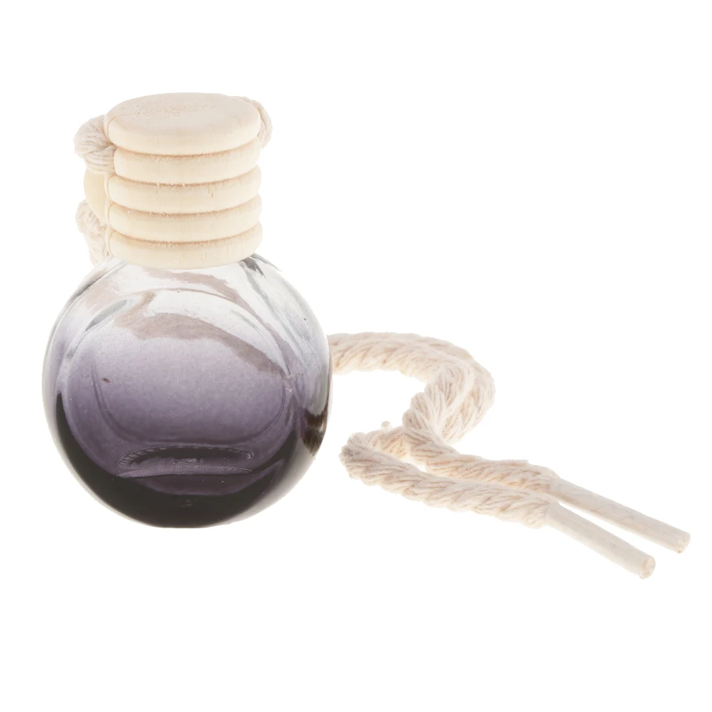20Pcs 10ml Empty Perfume Bottle Pendant Car Hanging Ornament Home Decor Round