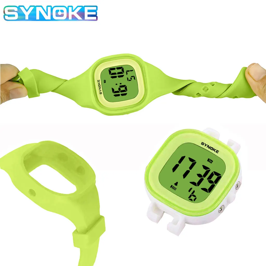 SYNOKE Brand Children Watch Fashion Kids Watches Boys Alarm LED Digital Watch For Kids Children Student Waterproof Wristwatch 5