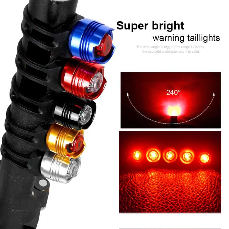 Top New Bike Bicycle Cycling Front Rear Tail Helmet Red Flash Lights 3 Modes Safety Warning Lamp Waterproof Cycling Safety Light 1 Top New Bike Bicycle Cycling Front Rear Tail Helmet Red Flash Lights 3 Modes Safety Warning Lamp Waterproof Cycling Safety Light 1