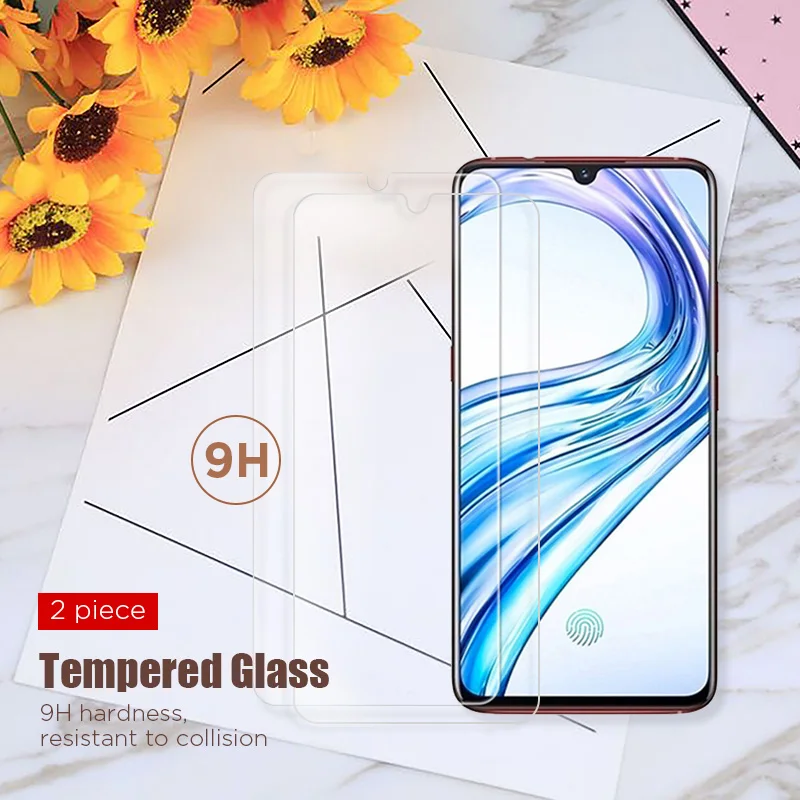 Цельнокроеное платье/2 шт. Экран протектор для Vivo Y17 Y19 Y30 Y31 Y35 Y50 Y51 с уровнем