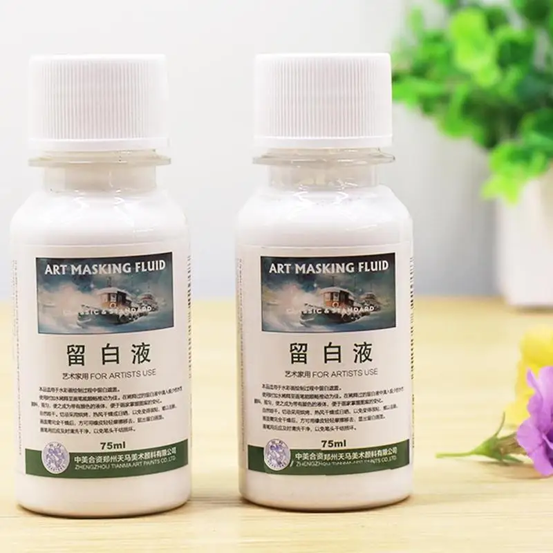 

Hite Leave White Liquid Pigment Cover Liquid Watercolor Media Cover Ink Needle Tube Watercolor White Liquid.