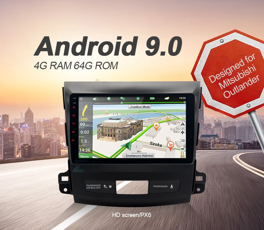 " ips 2.5D Топ дисплей Android 9 Carplay для Mitsubishi Outlander 2007 2008 2009 2010 2011 радио gps навигация WiFi DSP аудио