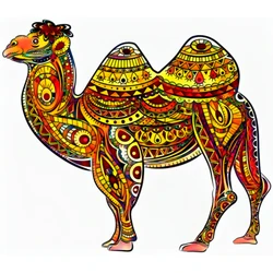 Nova arte colorida de madeira jigsaw exclusivo deserto camelo em forma quebra cabeças 100 200 300 peças adolescente crianças presente aniversário brinquedo atacado