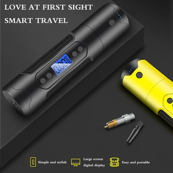 

1PC Portable Electric Inflator Black 12V 150 PSI Mini Electric LCD Digital Display Air Compressor Kit Mini For Car Tire Bicycle